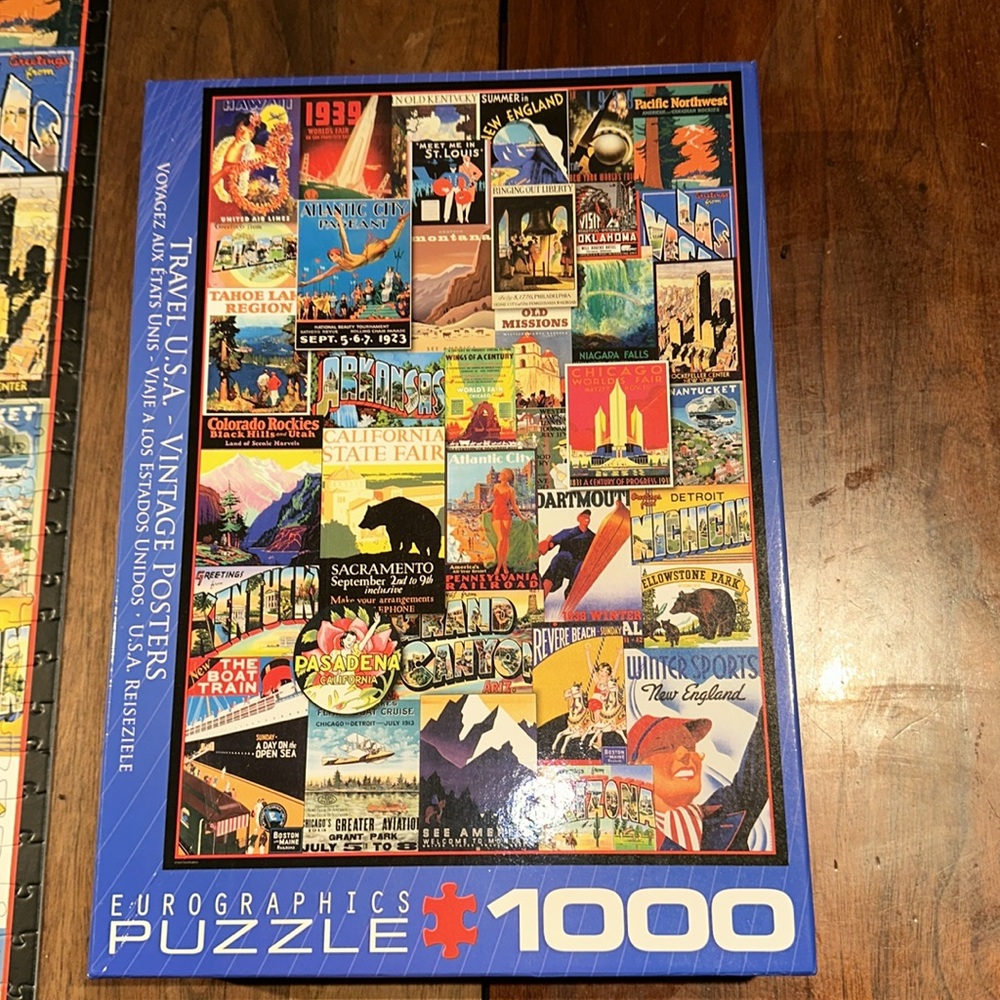1000-Piece USA Travel Posters puzzle